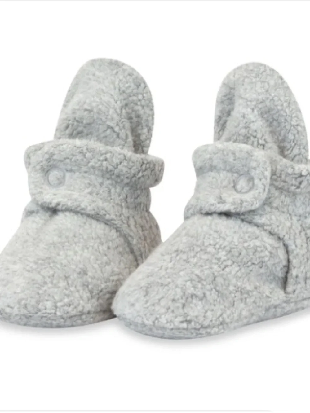 Zutano Stay-On Fleece Booties, 2 Pair Bundle, Non-Slip Sole, 12 M & 18 M